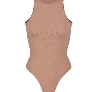 SKIMS Fits Everybody High Neck Bodysuit in Sienna
